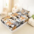 thumbnail image 4 of jejeloiu Cute Cat Pattern Twin Sheet Sets Kids,Colorful Pet Print Bedding,3-Piece, 4 of 6