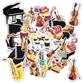 thumbnail image 6 of 35pcs-150pcs Colorful Instrument Stickers Fun Music Stickers Cartoon Instrument Stickers for Phones Laptops Suitcases, 6 of 9