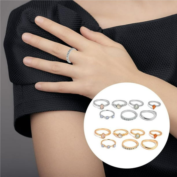 Knuckle Ring Set 7 Pieces Vintage Stackable Rings Bohemian Ring Set