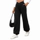 thumbnail image 1 of Pantalones Deportivos de Cintura Alta con Bolsillos para Mujer, Pantalones de Yoga Holgados e Informales Negro XXL, 1 of 9