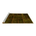 thumbnail image 2 of Ahgly Company Machine Washable Indoor Rectangle Abstract Yellow Contemporary Area Rugs, 4' x 6', 2 of 4