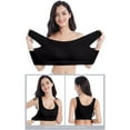 thumbnail image 3 of Bras for Women,Everyday Comfort Bra Top High Elasticity Seamless Sleepwear Sporty Casual Underwear,Sports Bras for Women,Black,3XL, 3 of 5