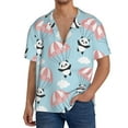 thumbnail image 3 of Disketp Men's Hawaiian Cute Panda Flying in the Sky Print Shirts Button Down Holiday Beach Shirts-4X-Large, 3 of 7