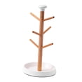 thumbnail image 3 of Organizador de tazas pequeñas con forma de árbol para tazas de café, ligero y con secador Base blanca, 3 of 8