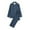 Blue, variant on WREESH Womens Pajama Sets Casual Homewear Long-Sleeve Tops Trousers Turndown Collar Night Pajamas Suits Two Piece Sets Blue