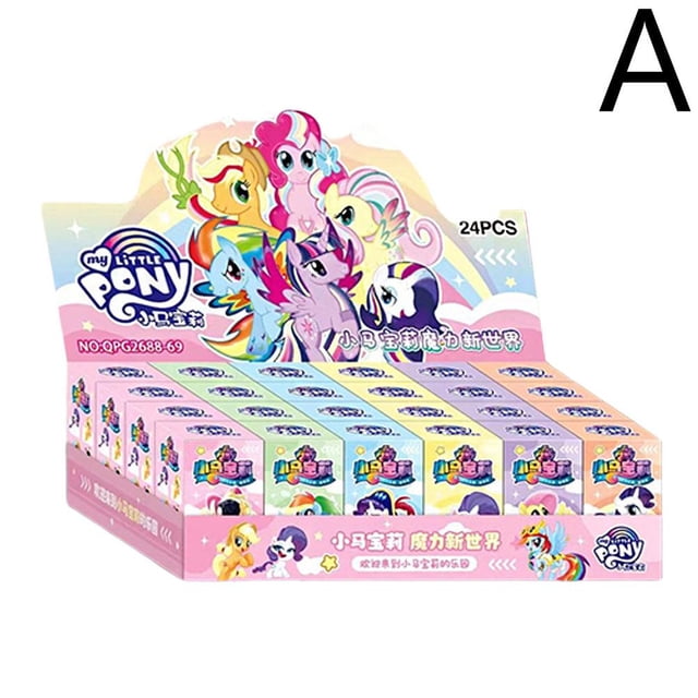 Plastic Cartoon Anime Figure Toy Set - 24pcs, Assorted Colors, 1.8 Inch