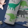 thumbnail image 4 of (2 pack) Mainstays 58" x 1.5 yard Lux Anti-pill Fleece Gray Dinos Fabric Precut, Gray, 4 of 7