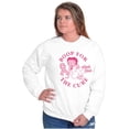 thumbnail image 3 of Breast Cancer Betty Boop For The Cure Women Crewneck Sweatshirt Brisco Brands L, 3 of 5