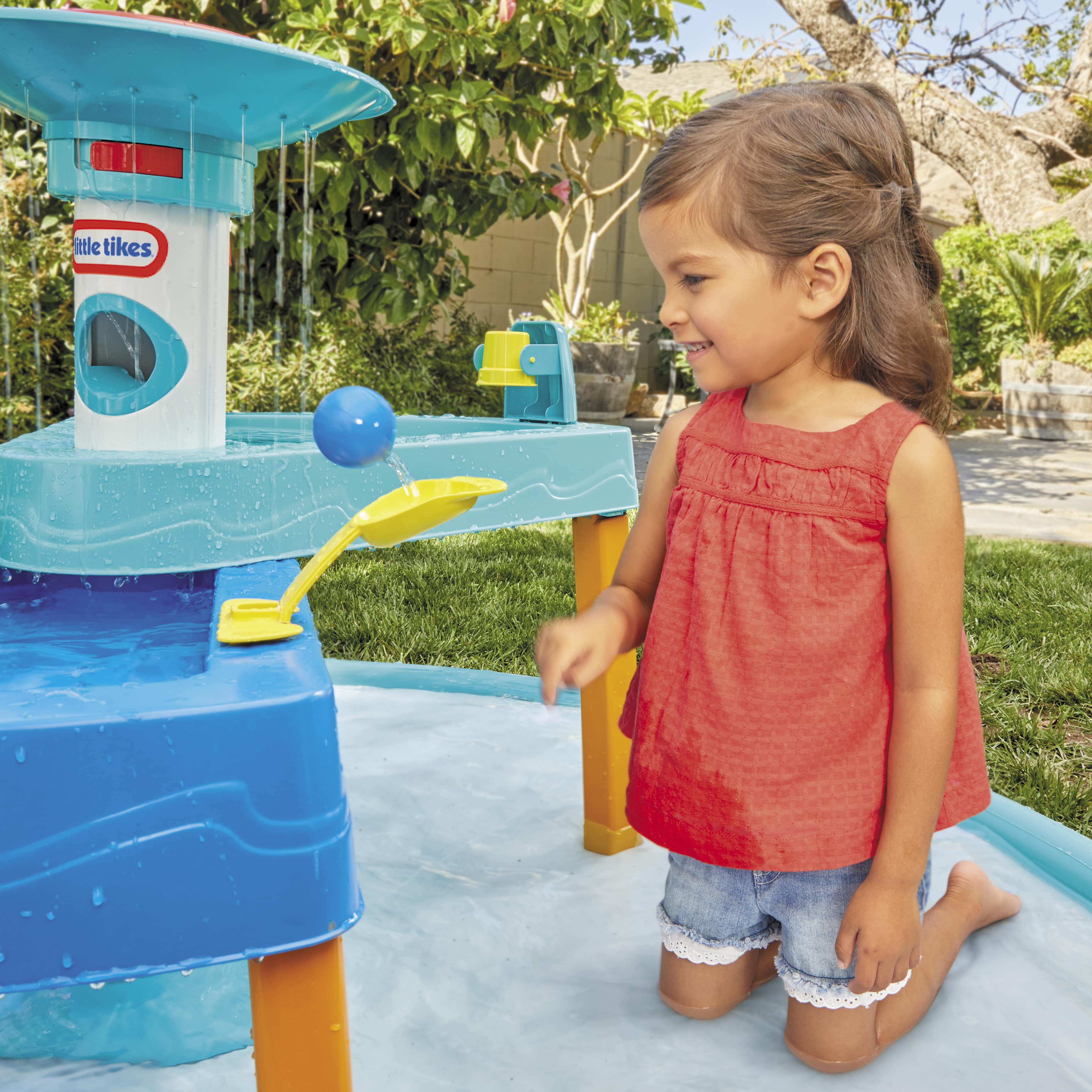 Little Tikes 3-in-1 Splash 'n Grow Outdoor Water Play Table and Splash Pad, for Kids Ages 3+