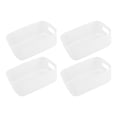 thumbnail image 1 of 10PCS Plastic Storage Bins, Small Plastic Side Handle Rounded Edges Storage Baskets Versatile Containers On Cupboards Shelves Tubs For Kitchen Office Bathroom, 1 of 8