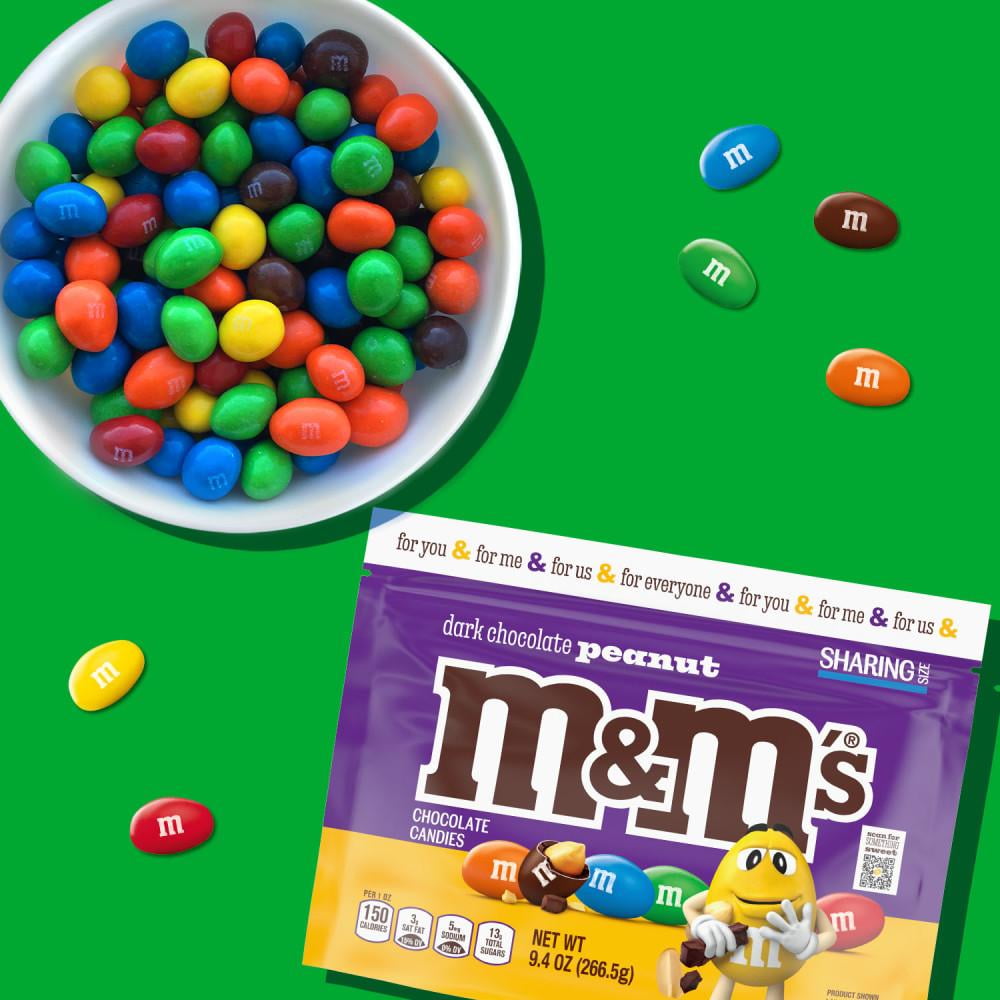 M&M'S Peanut Dark Chocolate Candy - Sharing Size - 9.4 oz- Pack of 2