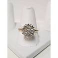 thumbnail image 3 of 2Ct Round Cut Simulated Diamond Cluster Flower Shape Ring 14K Yellow Gold Plated Size-10, 3 of 4
