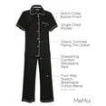 thumbnail image 3 of MeMoi Women's Notch Collar Capri Cotton Blend Pajama Set - Womens - Female, XS, Black, 3 of 12