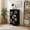 Color-2, variant on 4 Drawer Vertical Storage Dresser abstract monochrome texture oriental style floral with Wood Top Fabric Pull Drawers