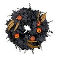 thumbnail image 1 of Mom's Best Corona de hojas de arce negro con calabaza para puerta interior/exterior de 50 cm, 1 of 6