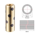 thumbnail image 2 of Uxcell 8mm x 12mm x 35mm Sleeve Bearings Wrapped Oilless Bushings Brass Graphite 2 Pack, 2 of 5