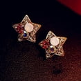 thumbnail image 4 of Ayyufe Women's Elegant Rhinestone Star Shape Ear Stud Earrings Party, 4 of 7