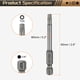 thumbnail image 2 of Uxcell 3 piezas Punta de destornillador Torx T25 1/4" Vástago hexagonal 2.6" (65mm) Largo Magnético Sin Punta de Agujero 6 Puntos Estrella, 2 of 7