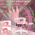 thumbnail image 3 of HOFFREE Gaming Chair with Massage and LED RGB Lights Ergonomic Computer Chair with Footrest High Back Video Game Chair with Adjustable Lumbar Support Linkage Armrest for Home Office, 3 of 8