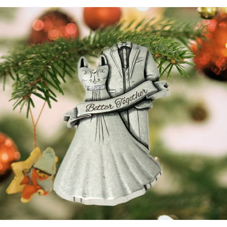 Wedding Dress & Tuxedo Ornament with Crystal - Walmart.com