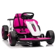 thumbnail image 2 of 24V Electric Go Kart ride on toys for boys girls Age 6+, Rose Pink, 2 of 9