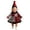 Black-C, variant on Bigetiay Baby Girl Halloween Outfit Clown Romper Dress With Hat Color Block Toddler Halloween Dress, Size 3-6 Months