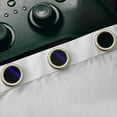 thumbnail image 4 of Feelyou 3D Gamepad Player Blackout Curtains Set of 2 (52x84 Each), Blue Green Honeycomnb Window Curtains, Modern Video Games Lover Curtains and Drapes, Black Out Curtains Decor, 4 of 6