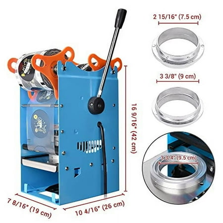 

WeChef Commercial Manual Cup Sealing Machine 300-500 Cups/Hour Electric Boba Bubble Milk Tea Coffee Smoothies Cup Sealer 72mm 76mm 95mm