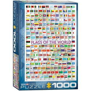 John N. Hansen The World Map Flags 4000-Piece Puzzle