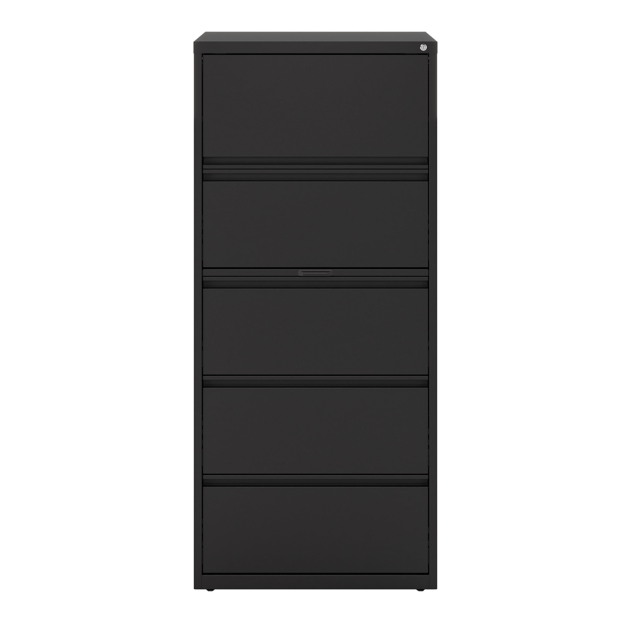 Hirsh 30 inch Wide 5 Drawer Metal Lateral File Cabinet for Home and Office, Holds Letter, Legal and A4 Hanging Folders, Black