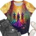 thumbnail image 4 of VKOYWKM Womens Halloween Tshirts Short Sleeve T-Shirts Witch Graphic Tees Casual Crew Neck Holiday Tshirts, 4 of 6