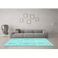 thumbnail image 3 of Ahgly Company Indoor Rectangle Abstract Light Blue Modern Area Rugs, 8' x 12', 3 of 4