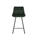 thumbnail image 2 of Canddidliike 2 Pack Velvet Seat Back Barstool Mid Century Metal Legs, Retro Green, 2 of 8