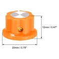 thumbnail image 2 of Uxcell 6.4mm Eje de agujero Potenciómetro Control de volumen perilla de efecto Pedal perilla Naranja, 2 of 3