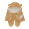 thumbnail image 1 of de bebé recién nacido Manta, cochecito de dormir con capucha, manta de recepción para bebés niñas niños S marrón, 1 of 9