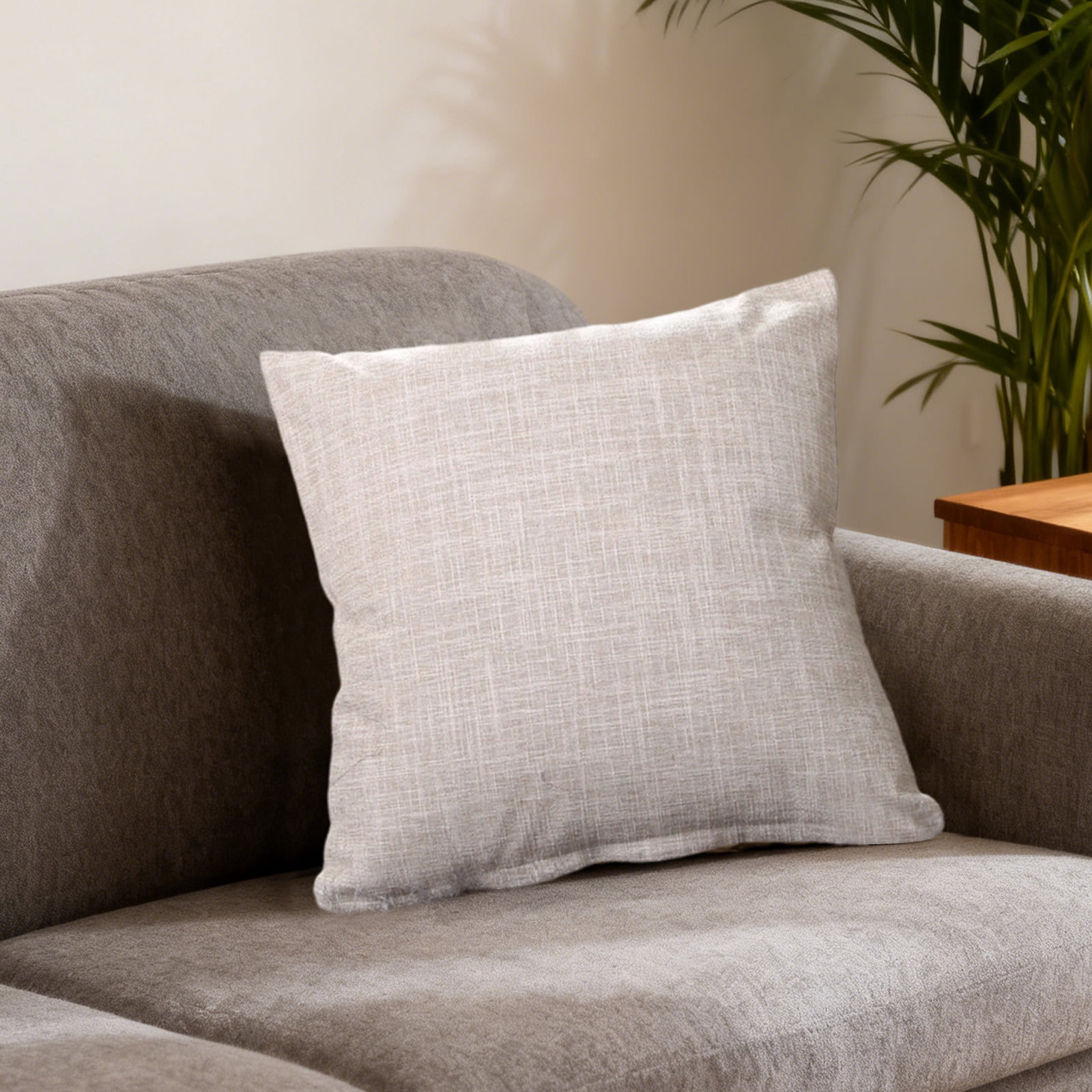 Linen Throw Pillow Cushion Cover with Insert Decorative Pillow for Sofa Couch Bed Living Room Bedroom Outdoor Patio Home Decor Accent Pillow 18x18 Inch Pillow with Zipper