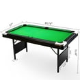 thumbnail image 2 of Billiards Table,5.5ft Pool Table, Portable Foldable Space-Saving Table, Billiard Table Set Includes Balls, Cues, Chalks and Brush  Perfect for Family Game Room Kid Adult, 2 of 9
