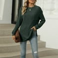thumbnail image 4 of Texiao Cozy Sweaters for Women,Women's 2025 Loose Crew Neck Long Sleeve Basic Knit Pullover, 4 of 9