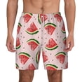 thumbnail image 3 of Uemuo Hand Drawn Watermelon Pattern Mens Swim Trunks Quick Dry Board Shorts with Mesh Lining, Stretch Beach Shorts Quick Dry No-Chafing Board Shorts-3X-Large, 3 of 9