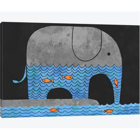 One Bella Casa 82595WD8 8 x 10 in. Thirsty Elephant Canvas Wall Decor by Terry Fan,