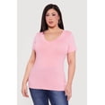 thumbnail image 2 of Women's Plus Size V Neck Short Sleeve Tee, 2 of 4