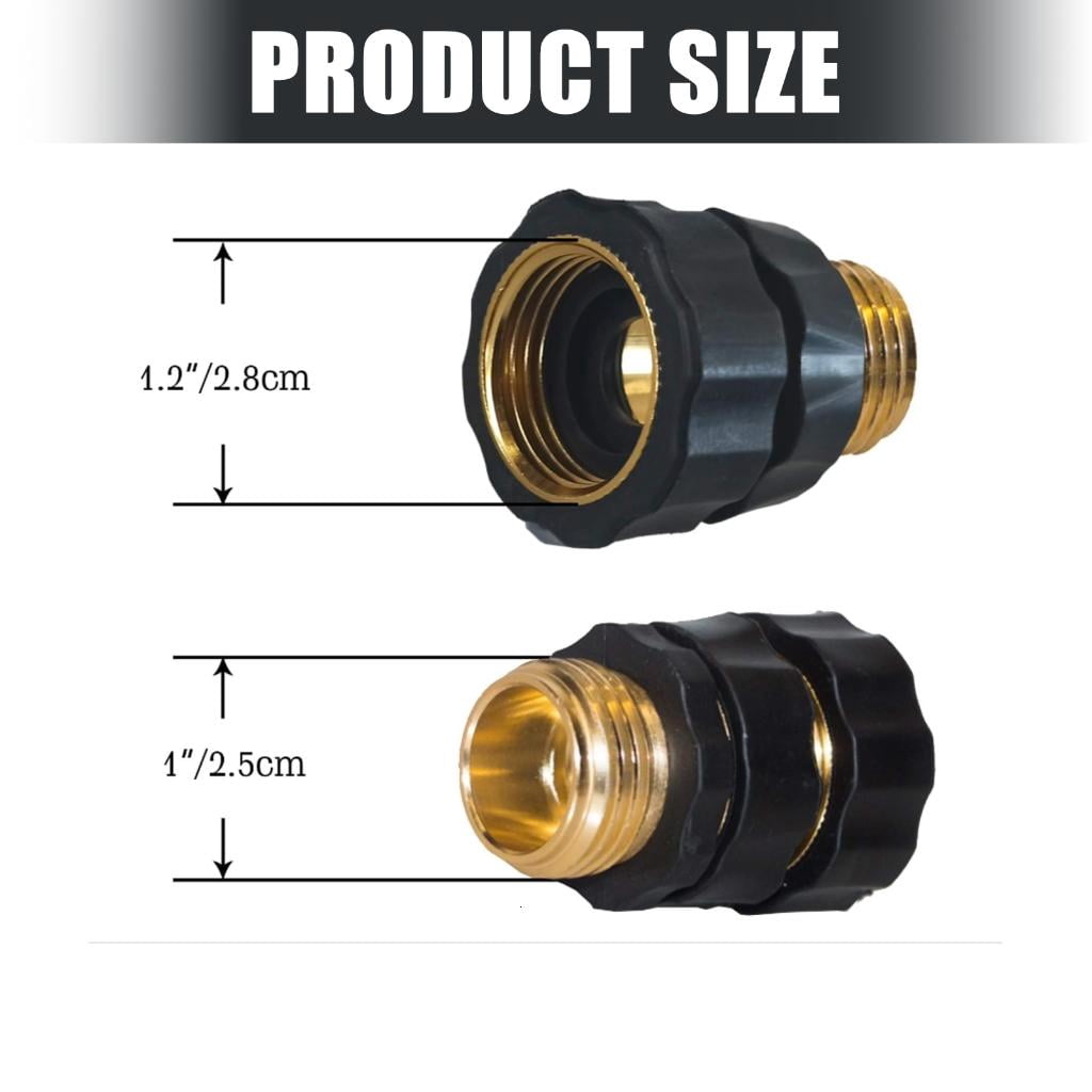 3/4" Garden Hose Connector,Garden Hose Quick Connects Fittings,Male and Female Quickly Releases Garden Hoses Connector