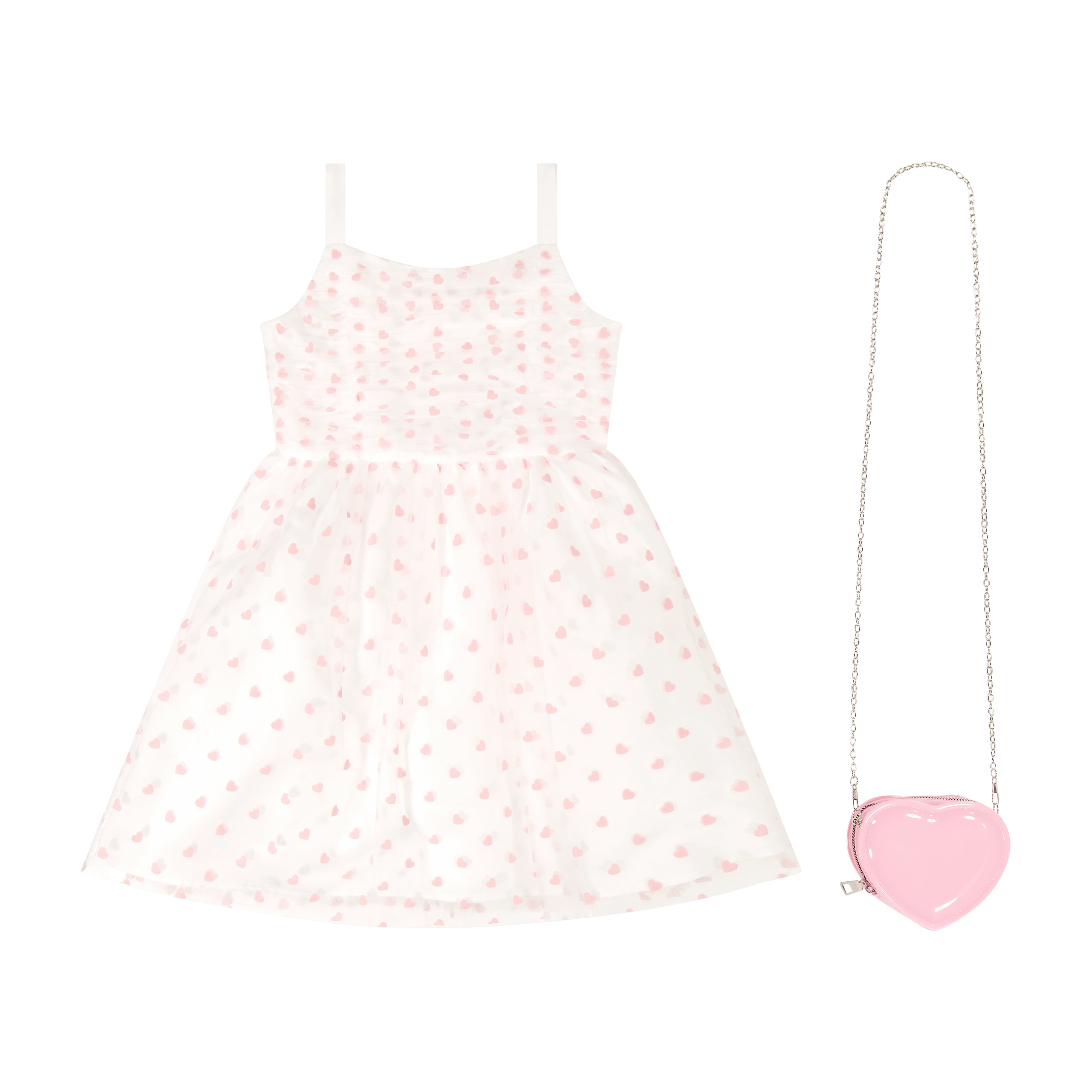 Kensie Girl Valentines Day Dress with Heart Bag, Sizes 4-12