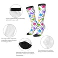 thumbnail image 3 of Susaid Bear And Polka Dot Print Thermal Winter Socks for Men and Women, Warm Crew Hiking Socks, for Boots and Outdoor Activities, 3 of 6