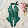 thumbnail image 6 of Levmjia Lingerie Set Lace Teddy Bodysuit One Piece Lingerie For Women Solid Color Soft Sheer Mesh Sleepwear Romantic Valentines Day Gift, 6 of 9