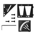 thumbnail image 3 of DYNWAVECA Woodworking Ruler, 3D Angle Ruler,T Shaped Marking,30 45 60 90 Degree 3D Multi Angle Measuring Ruler Assistant Aluminum Alloy black, 3 of 9