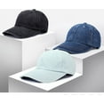 thumbnail image 2 of CoCopeanut Topi Bisbol Denim Solid Baru 2020 Topi Snapback Topi Koboi Cuci Wanita Pria Wanita Topi Jeans Hip Hop Musim Panas Tulang Topi Gorras, 2 of 6