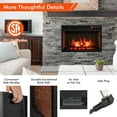 Gymax 1400W 26 Inch Electric Fireplace Insert 4777 BTU Recessed