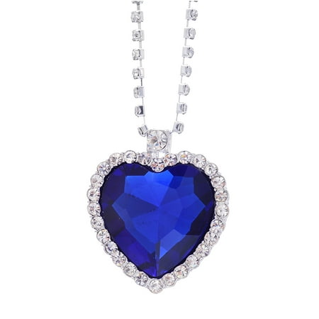 Moive Titanic Pretty HEART OF THE OCEAN Big Czech Blue CRYSTAL Pendant