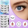 thumbnail image 6 of 10 Pcs Self-Adhesive Eyelashes - Reusable, No Glue, Natural Look, Suitable for Beginners, Includes Tweezers, 6 of 10